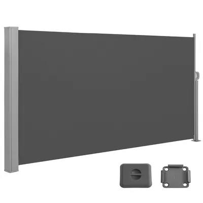 Obrázek produktu pro SONGMICS Boční markýza, 400 x 200 cm, výsuvná, ochrana proti slunci, vhodná na balkon, terasu a do zahrady