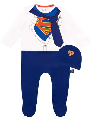 Produktbild von DC Comics Baby Jungen Superman Schlafstrampler Blau 80