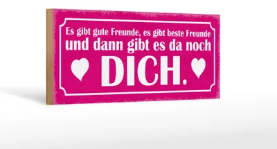 Produktbild von Holzschild Spruch 27x10cm es gibt beste Freunde und DICH