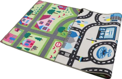 Produktbild von Spielteppich DUOPLAY - Blue City / Pink Streets - 100x195cm