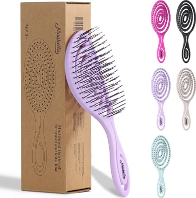 Produktbild von Ninabella Mini Haarbürste ohne Ziepen - Bürste für Reisen - Entwirrbürste für trockenes und nasses Haar - Detangler Bürste - Extensions Bürste - Hair