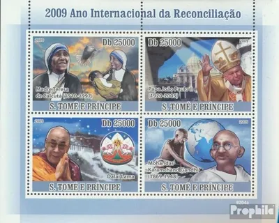 Produktbild von Briefmarken Sao Tome e Principe 2009 Mi 3881-3884 Kleinbogen (kompl.Ausg.) postfrisch Jahr der Aussöhnung