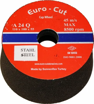 Produktbild von Schleiftopf Metall 'Euro-Cut' K-24, Ø 110/100 x 55 x 22,2 mm