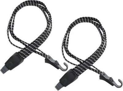 Image de Lot de 2 sangles de fixation de bagages, 65 cm – Sangles de bagages réglables avec crochets, pour moto et vélo