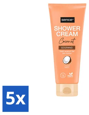 Image de 5 x Sence Crème Douche Coco - Nourrissante - 200 ml - Pack économique - 5 pièces