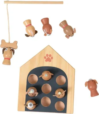 Produktbild von Egmont Toys Holz Angelspiel Hunde - Lernspiel für Kinder 17x14x6 cm
