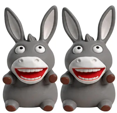 Produktbild von 2 Stück Esel Squishy Stressabbau Spielzeug Quetschspielzeug Lustiges Knautschspielzeug für Deko Geschenk