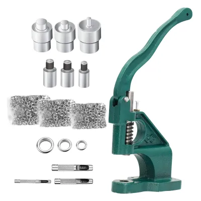 Produktbild von 1 Stück Handpresse zum Einpressen von Ösen mit 3 Stanzformen und 1.500 Stück Ösen (6/10/12 mm)