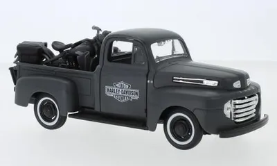 Produktbild von Maisto MAI32185GRAY - 1/24 - Ford F-1 Pick Up Tuning, dunkelgrau/Dekor, 1948, Harley-Davidson
