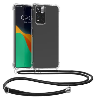Produktbild von kwmobile Necklace Case kompatibel mit Xiaomi Redmi Note 11 Pro+ 5G / Note 11 Pro Plus 5G Hülle - Silikon Cover mit Handykette - Band Handyhülle