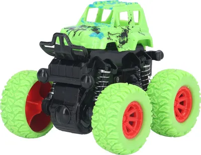 Obrázek produktu pro Hračka do terénu na setrvačník, otáčení o 360°, pohon všech kol, simulace, dětský model auta pro děti, zelená barva