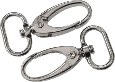 Produktbild von 5 Metall Karabiner Karabinerhaken Metallkarabiner, silbern, verschiedene Größen