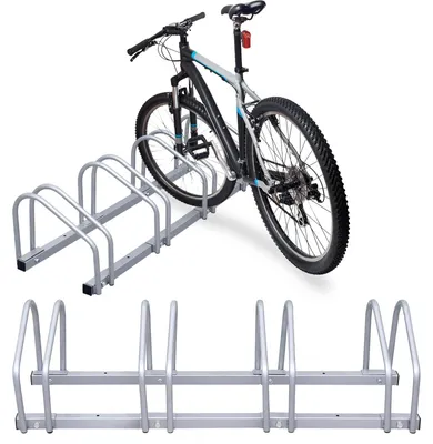 Productafbeelding van Fietsenstandaard - Voor 2 Fietsen - Aluminium - Zilver