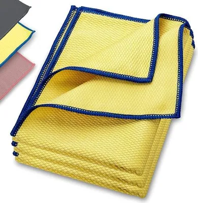 Obrázek produktu pro ELEXACLEAN utěrky na okna beze šmouh, prvotřídní utěrka na okna z mikrovlákna (3 kusy, 60x40 cm, žlutá) Čistící utěrky, ideální na sklo, koupelnu, auto