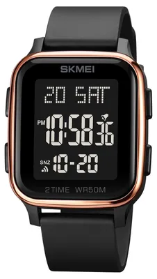 Produktbild von SKMEI 1858 Sportuhren Countdown Doppelzeituhr Wecker Chronograph Tisch Digitaluhren 50 Meter wasserdichte Uhr