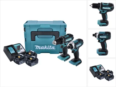 Produktbild von Makita DLX 2127 J1 Akku Combo Kit DDF 482 Z Akku Bohrschrauber + DTD 152 Akku Schlagschrauber + 3x Akku 3,0 Ah + Ladegerät + Makpac