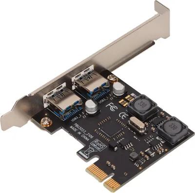 Image de PCIE to USB 3.0 Expansion Card Enclosed High Power Inductor 2 Port USB3.0 Interface Card
