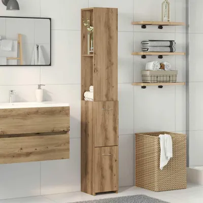 Obrázok produktu pre vidaXL Kúpeľňová skrinka Artisan dub 25x25x170 cm Materiál na báze dreva