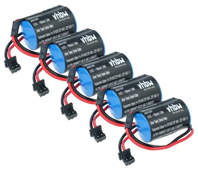 Produktbild von vhbw 5x Batterie kompatibel mit Omron Sigma II/V Servo Driver, Sigma II Steuereinheit (1000 mAh, 3,6 V, Li-Ion)
