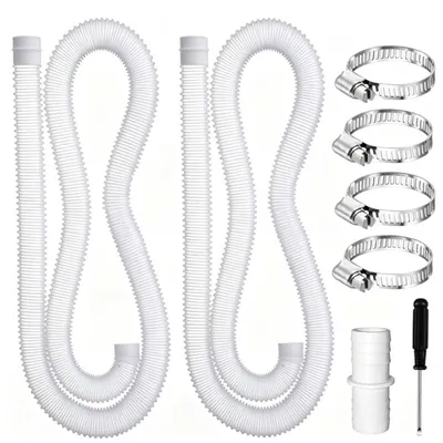 Imagen del producto de 2 mangueras para piscina de 32 mm, mangueras de repuesto para piscina de 1,5 metros