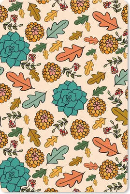 Produktbild von MuchoWow® Mauspad Mousepad Herbst - Blumen - Muster 18x27 cm - Mousepads - Maus Mat - Pad - Mausunterlage