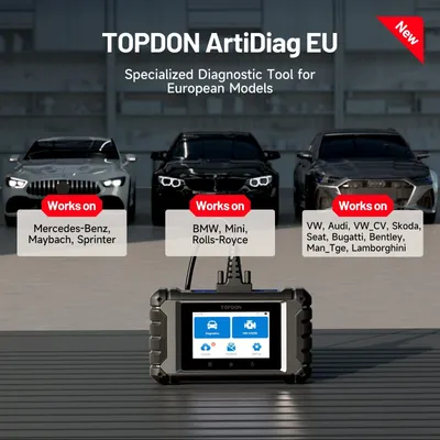 Produktbild von TOPDON ArtiDiag EU OBD-2-Fahrzeugdiagnosegerät ADEU für europäische Marken mit lebenslang en Updates