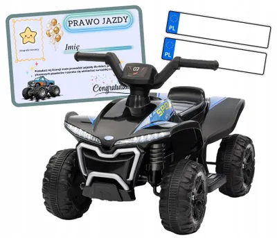Zdjęcie produktu dla QUAD auto na akumulator dla dzieci muzyka PREZENT E-ATV BJ321 czarny