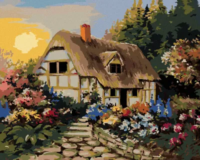 Produktbild von Zuty - Malen nach Zahlen - MÄRCHENHÜTTE, 40x50 cm, mit Keilrahmen (bereits gespannt)