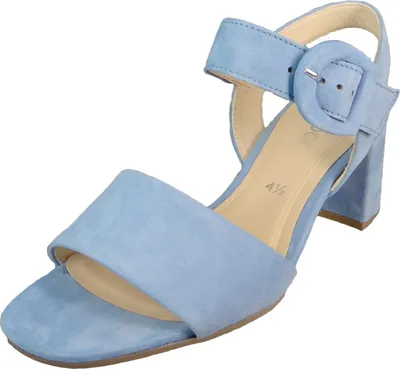 Produktbild von Gabor 21710-18 Damen, Sandalen, Leder, Cloud (Hellblau), Best Fitting - Damenschuhe Sandalette / Sling, Blau, leder (samtchevreau), absatzh&oumlhe: 50 mm