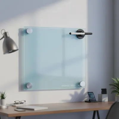 Produktbild von 45x50CM Glasmagnettafel Weiß Magnetboard Memoboard Wandtafel Pinnwand Glastafel