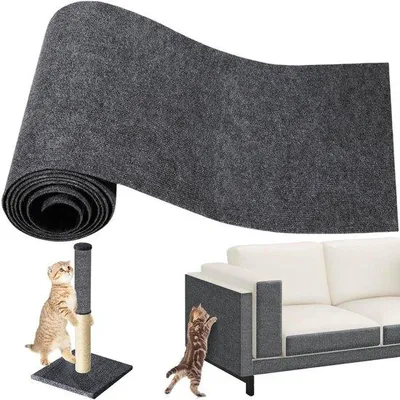 Obrázek produktu pro Rohož proti poškrábání pro kočky, 200 cm x 40 cm, tmavě šedá, samolepicí