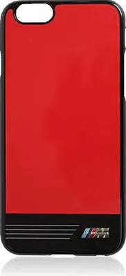 Produktbild von BMW Hard Cover Glossy Plate Red, M Collection für Apple iPhone 6/6s, BMHCP6GPRE, Blister