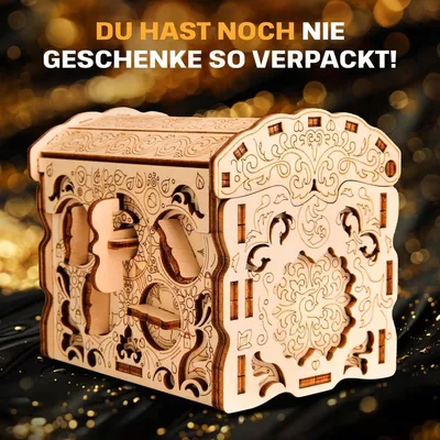 Immagine prodotto di Scatola di legno Escape World Secret Treasure 8 x 10 x 10 cm