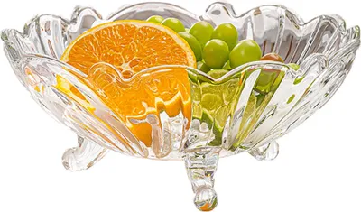 Produktbild von Dreibeiniger Obstteller Aus Bonbonschale Dessertteller Glas Bonbonglas