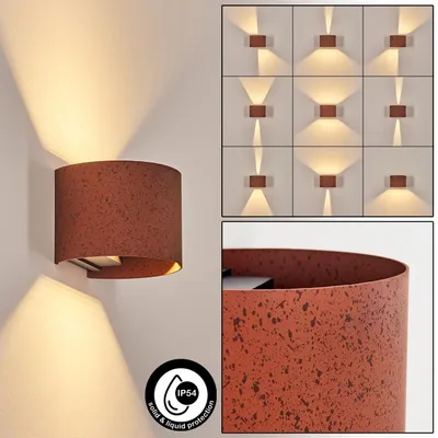 Produktbild von Salbertand Wandlampe aus Metall in Schwarz/Rostfarben
