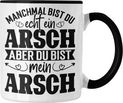 Produktbild von Trendation - Valentinstag Geschenk Tasse für Ihn Geschenkidee von Freundin Spruch Süß Liebe Jahrestag Geschenke (Schwarz)