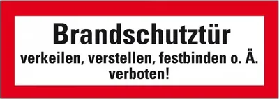 Produktbild von Dreifke® Aufkleber I Feuerwehr: Brandschutztür verkeilen, verstellen..., KRO,...