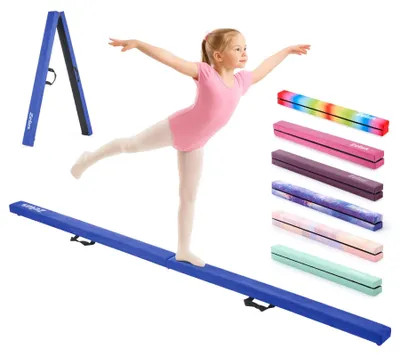 Produktbild von Verstellbarer Gymnastik-Balancierbalk, 244 cm, mit Handgriffen