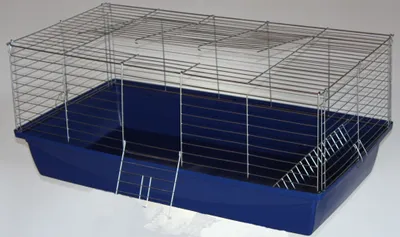 Produktbild von 1,20m Hasenkäfig Meerschweinkäfig blau