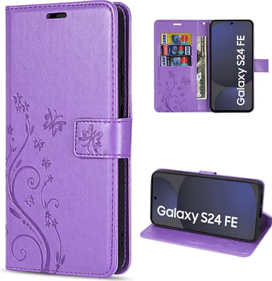 Produktbild von Samsung Galaxy S24 FE Hülle - Handyhülle Wallet Case Flip Cover Tasche Lila