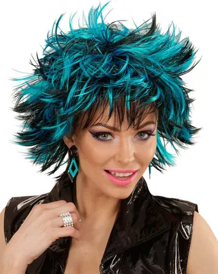 Produktbild von Nancy 80er Jahre Perücke schwarz-blau