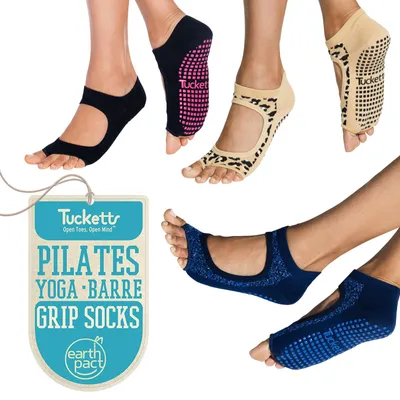 Obrázek produktu pro Ponožky Tucketts Allegro, protiskluzové, vyrobené z bavlny, vhodné pro jógu, pilates a cvičení na baletní tyči