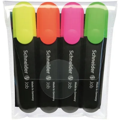 Produktbild von Schneider Comsumer Job, Grün, Orange, Pink, Gelb, Mehrfarben, Polypropylen (PP), 1 mm, 5 mm, Kopierpapier, Faxpapier, Normales Papier
