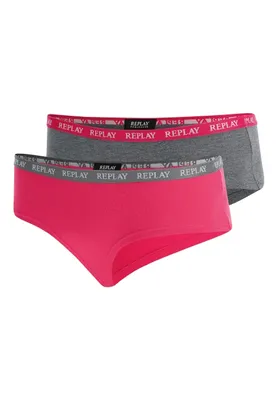 Produktbild von Replay Unterhose Damen-Slip mit Logo-Bund 2er Pack