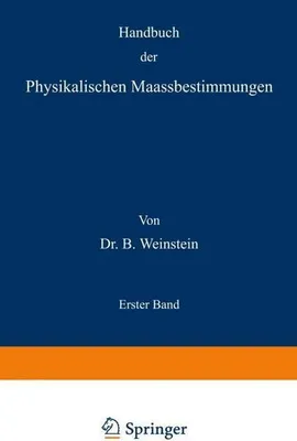 Obrázek produktu pro Handbuch der Physikalischen Maassbestimmungen