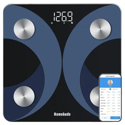 Image de Pèse-personne impédancemètre - Bluetooth - 13 mesures corporelles - Jusqu'à 182 kg - Précision 0,05 kg
