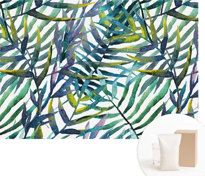 Produktbild von Fototapete - Wandbilder für Wohnzimmer - 312x219 cm - Dekorative Wandfolie - Modernes Design für Wanddekoration - Tapeten für Innenräume - Exotische Vegetation