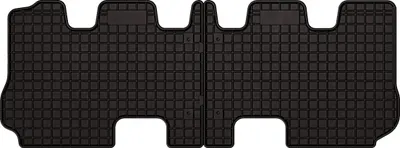 Produktbild von Gummifußmatten passend für Hyundai SantaFe III (3. Reihe, Bj. 2012-2018) –  schwarz, passgenau, mit Befestigungen set 2 Stk. - Gummi-Automatten