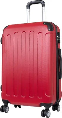 Produktbild von ABS Hartschale Reise Koffer Trolley Gepäck vier 360° Rollen Gronau Rot Gr. L