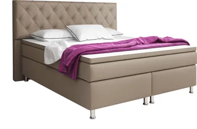 Produktbild von Inter Handels Boxspringbett Turin 180x200 cm Kunstleder Muddy